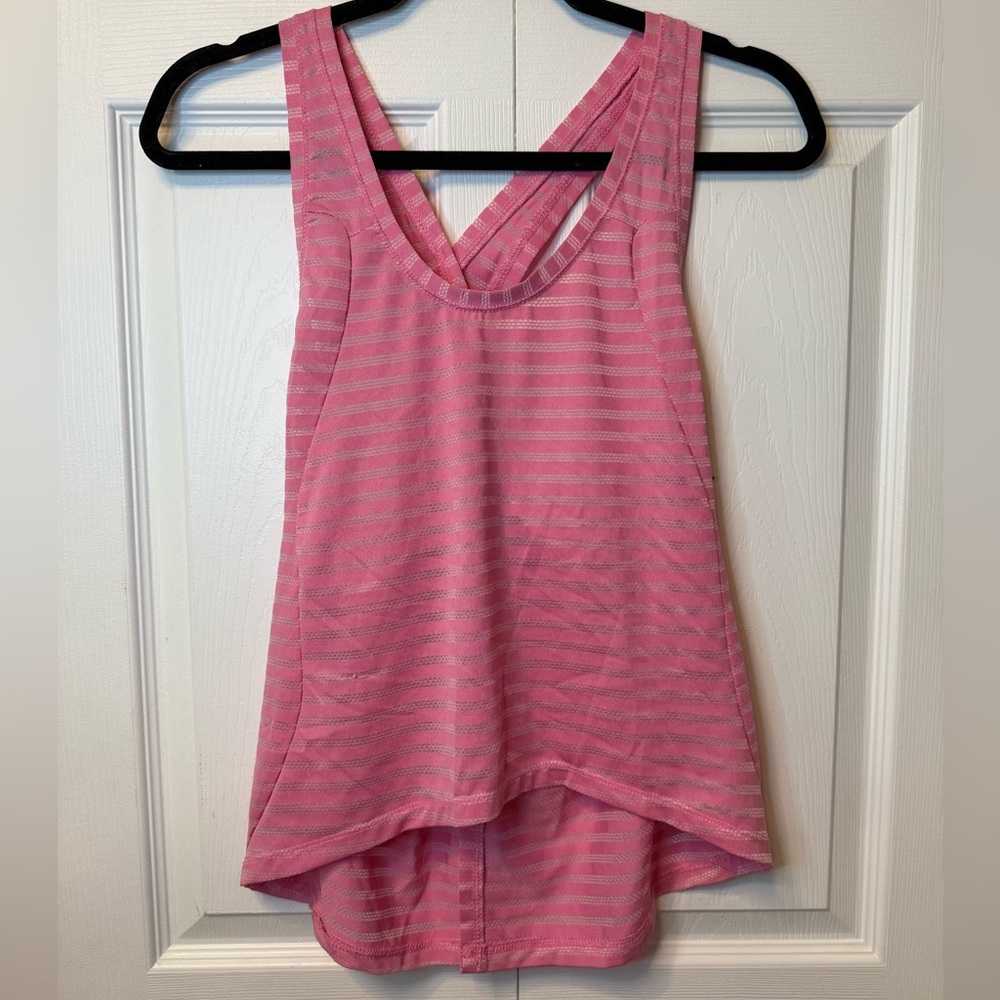 ZYIA Pink Striped Women's Tank Top